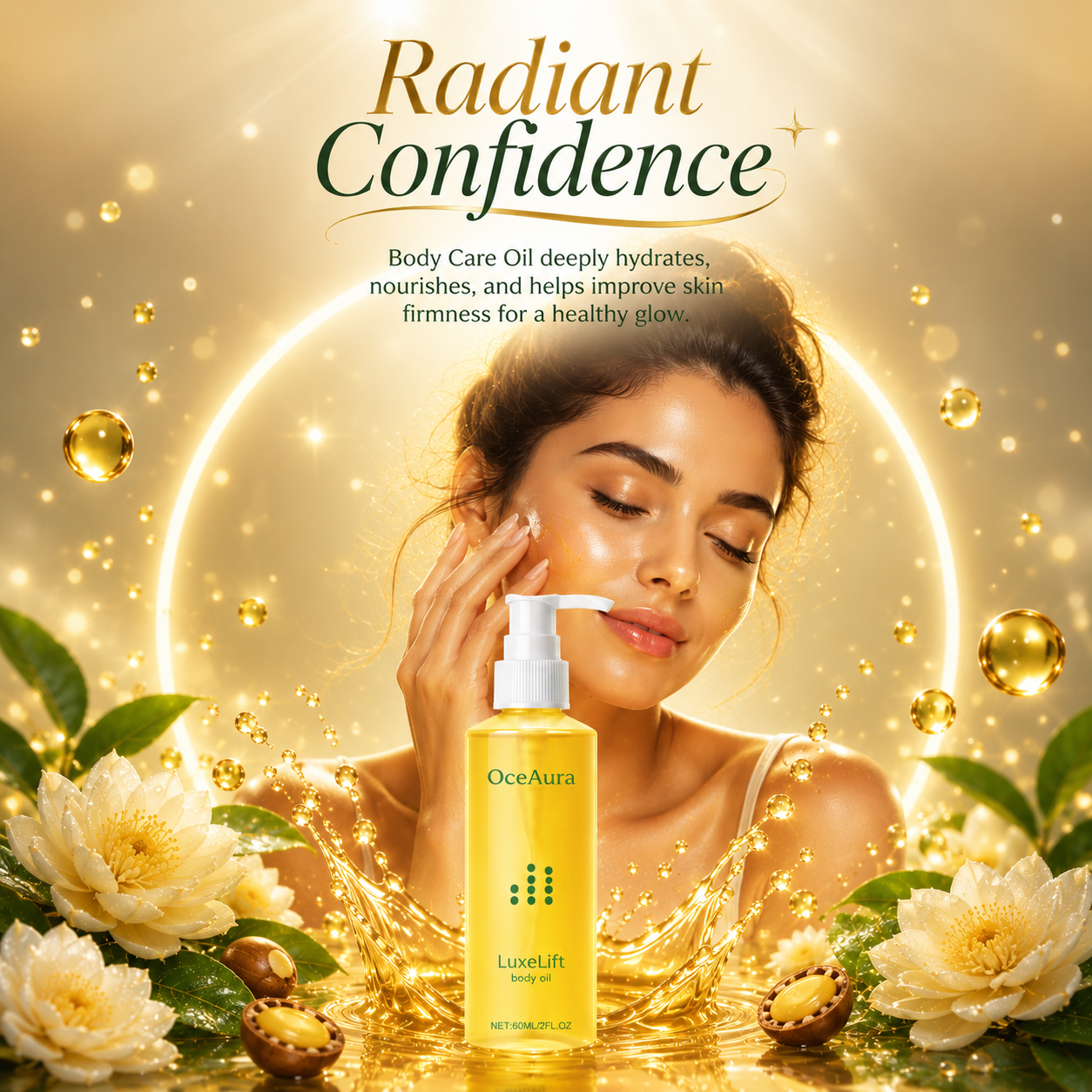 Oceaura Body Skin Care Oil Skin Hydrating And Moisturizing Refreshing Skin Care Firming Care Oil